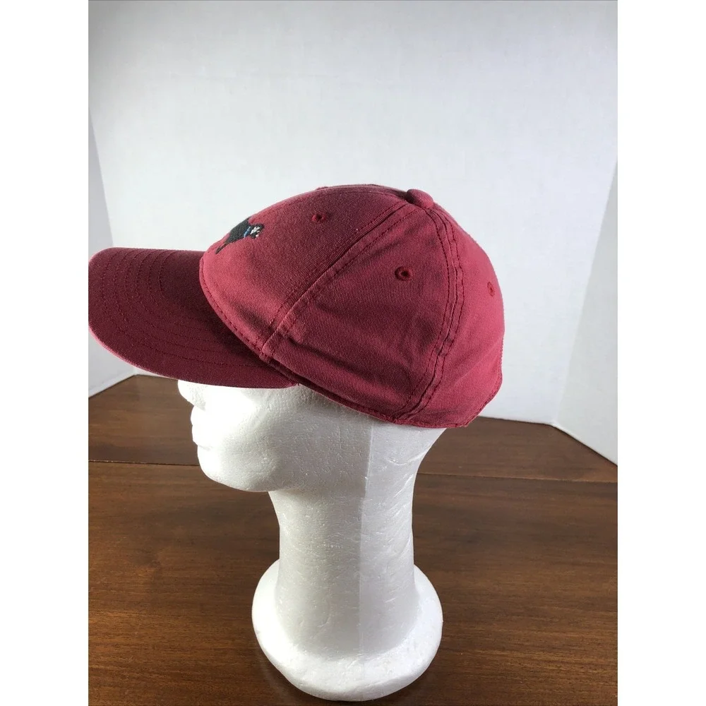 Harding Lane Original Needlepoint Hat Black Lab Dog Red Strap Back Adj Cap Kids